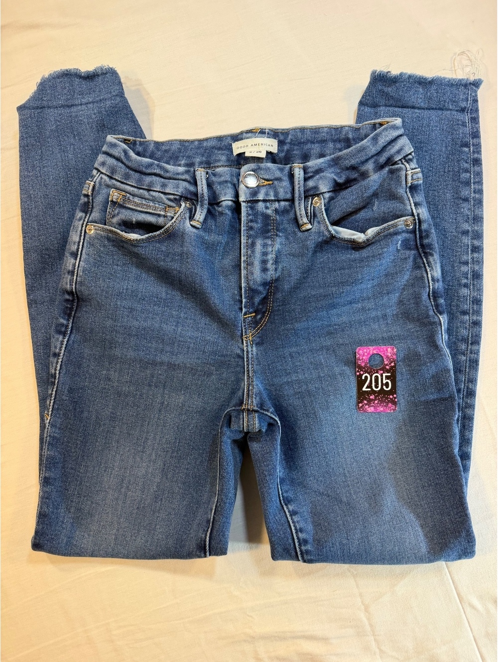 Good American Women's Indigo High-Rise Skinny Jeans Size 2/26